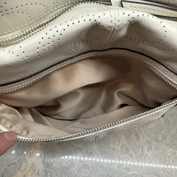 Coach Cream Perforated Butter Soft Leather Crossbody Purse. Like New! - Picture 4 of 10